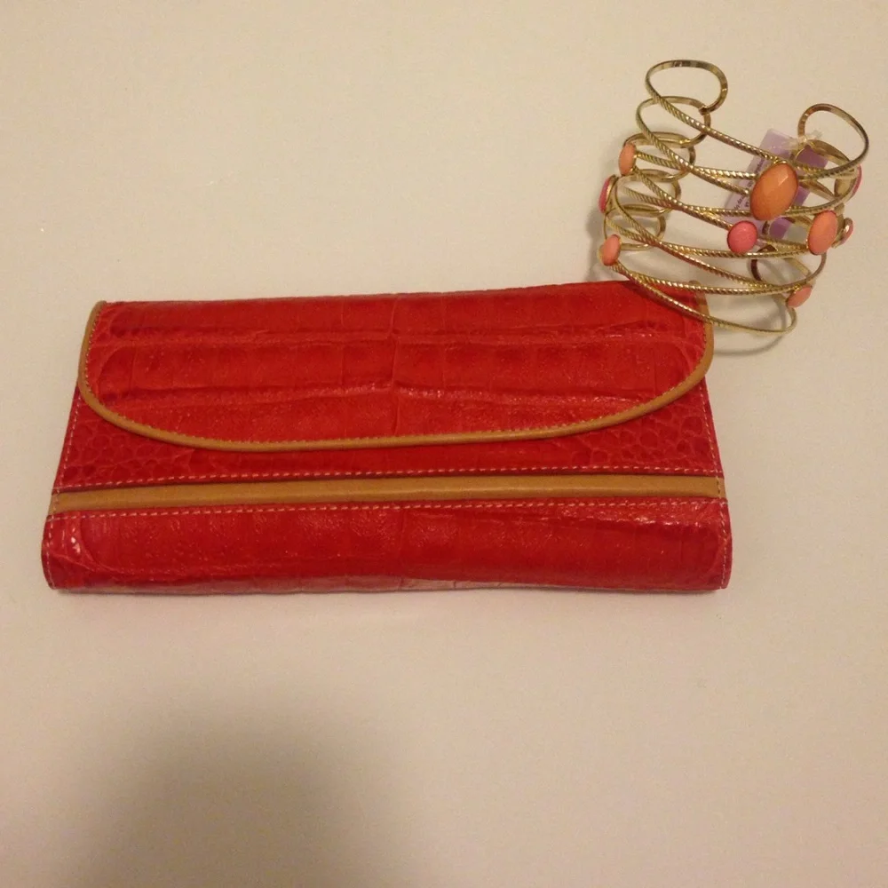New Brahmin Spencer Ostrich Wallet New‎